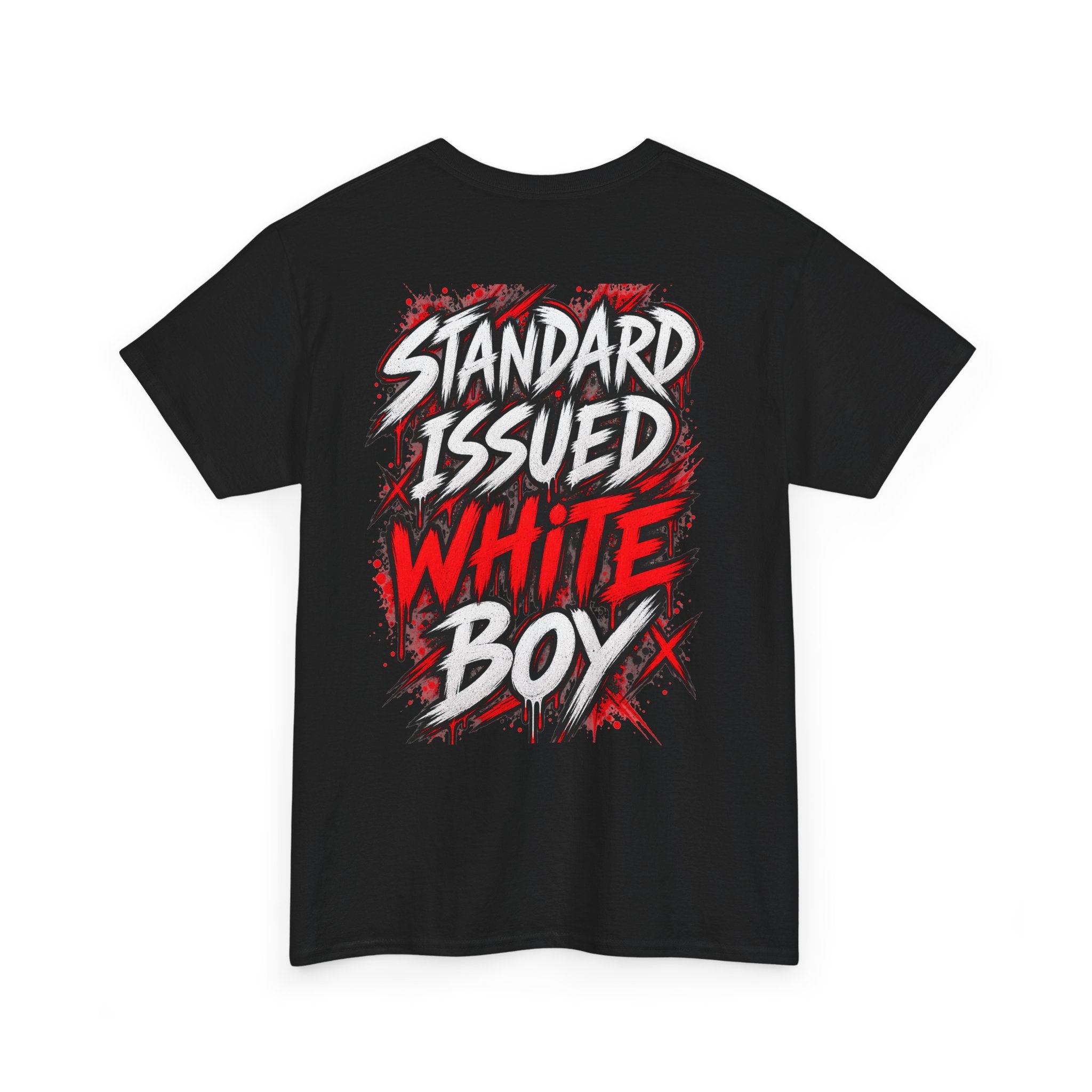 Standard Issued White Boy T-Shirt | Funny Back Print Graphic Tee