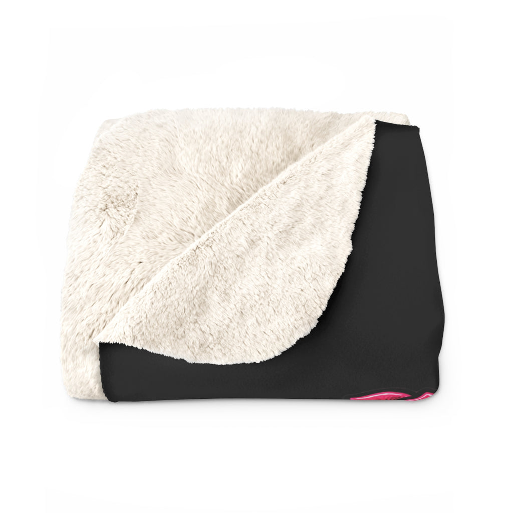 Tattoos Are Trashy Sherpa Blanket – Funny Tattoo Lover Cozy Throw