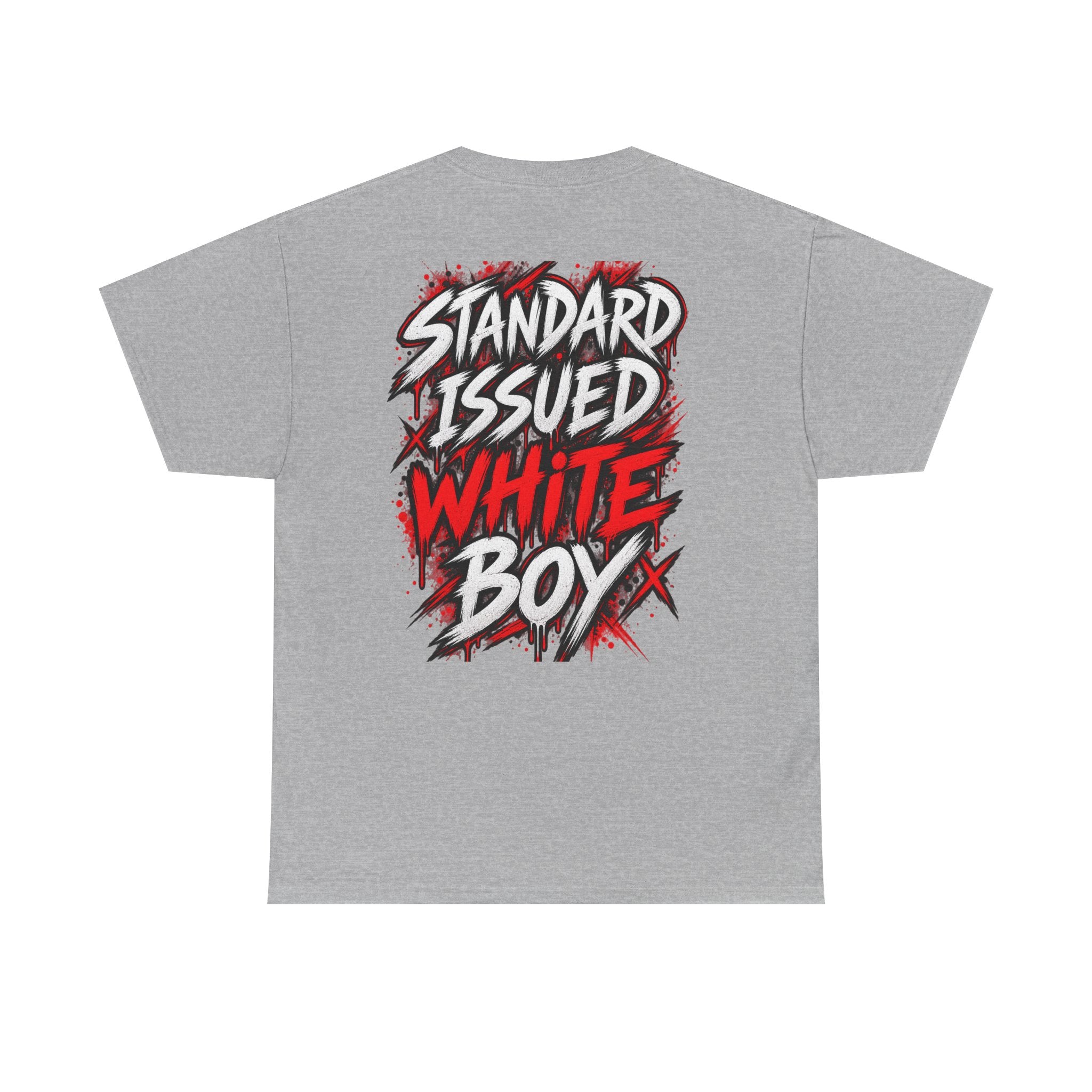 Standard Issued White Boy T-Shirt | Funny Back Print Graphic Tee