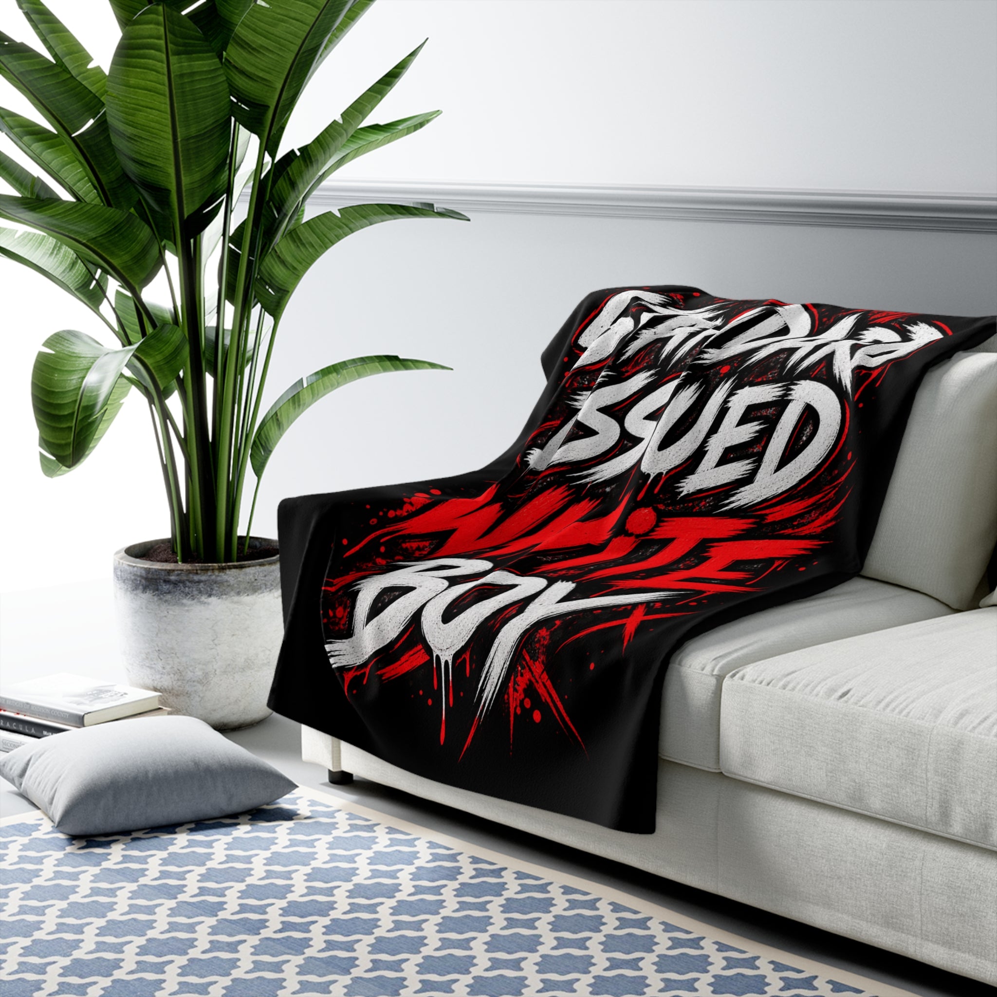 Standard Issued White Boy Sherpa Fleece Blanket