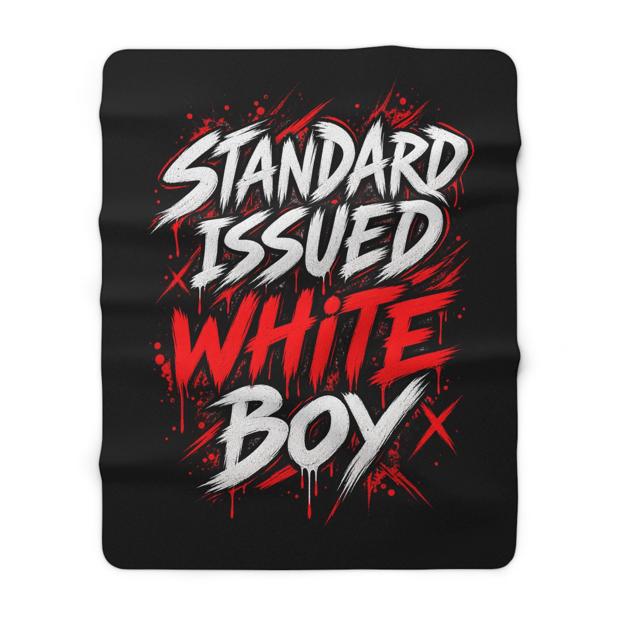 Standard Issued White Boy Sherpa Fleece Blanket