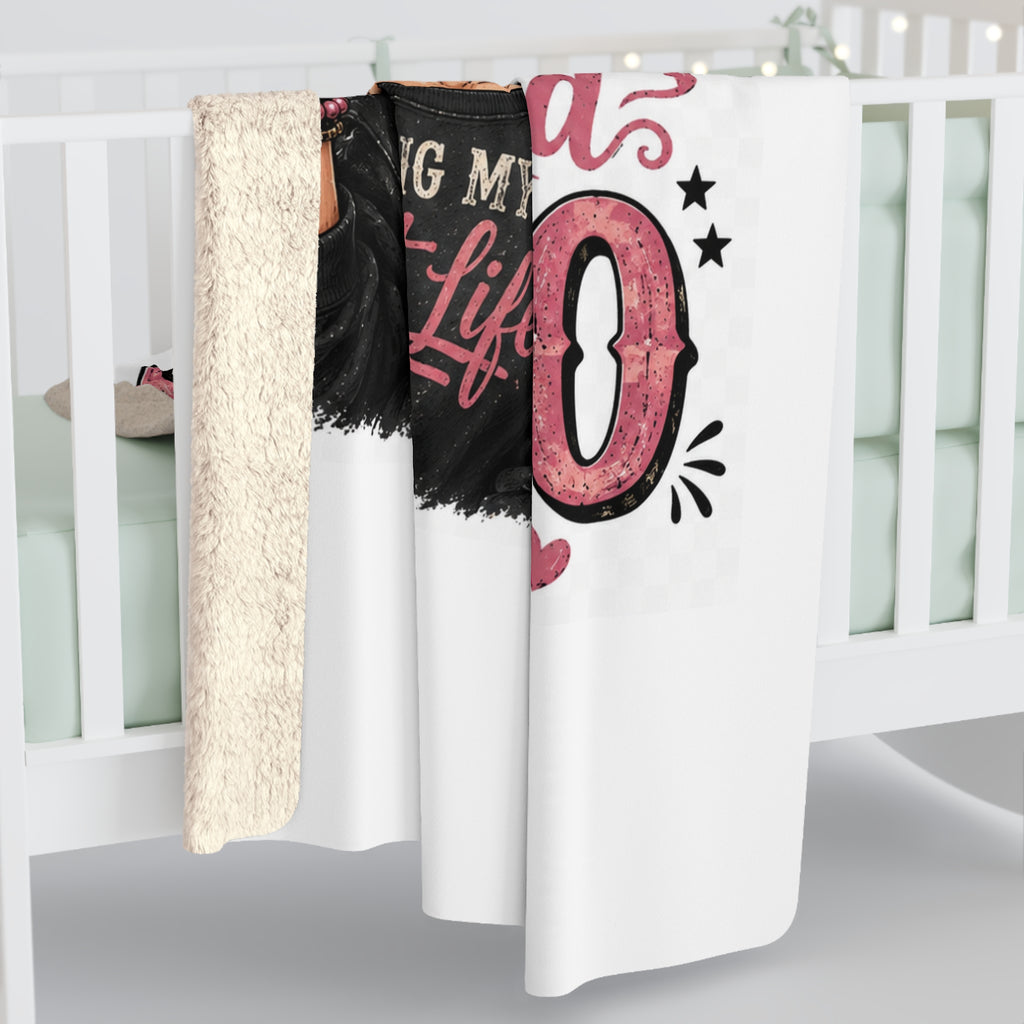 Grandma Because Mom Said No Sherpa Blanket – Funny Grandma Cozy Throw