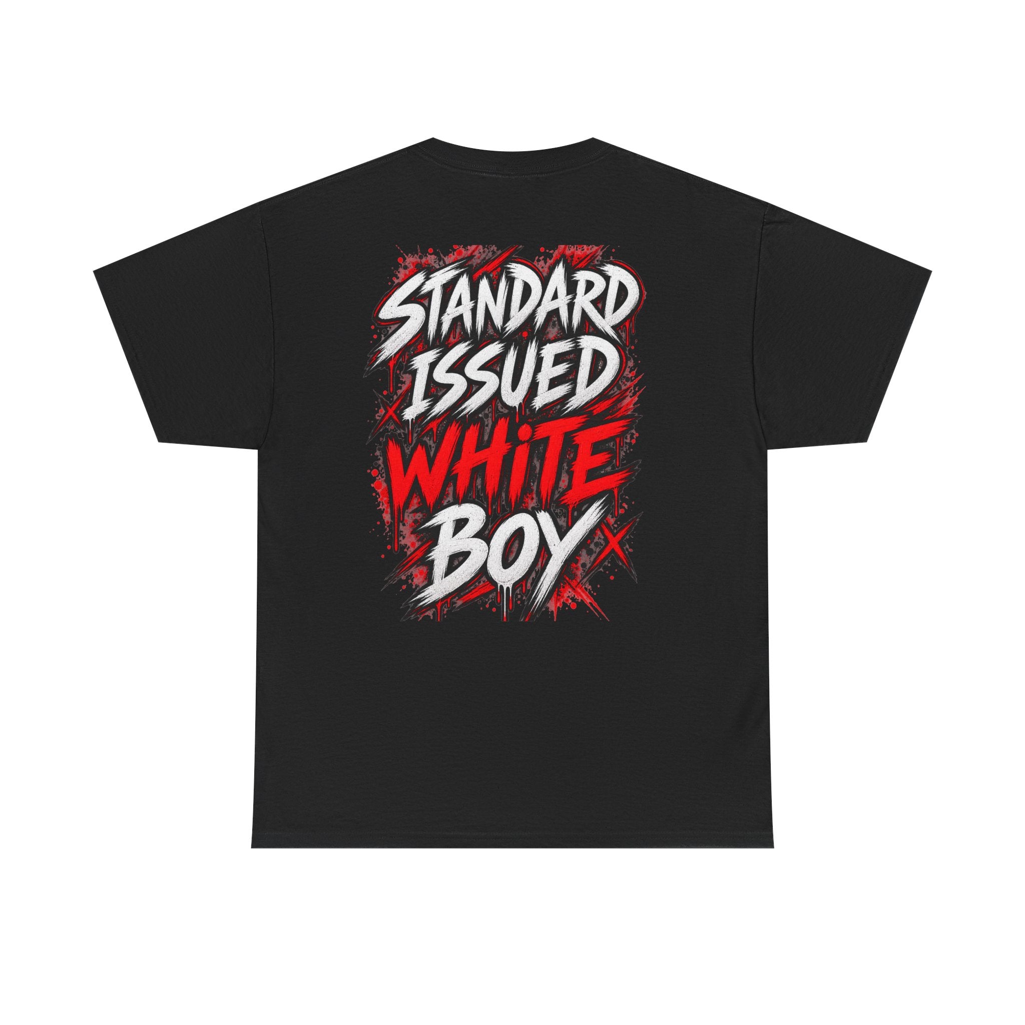 Standard Issued White Boy T-Shirt | Funny Back Print Graphic Tee