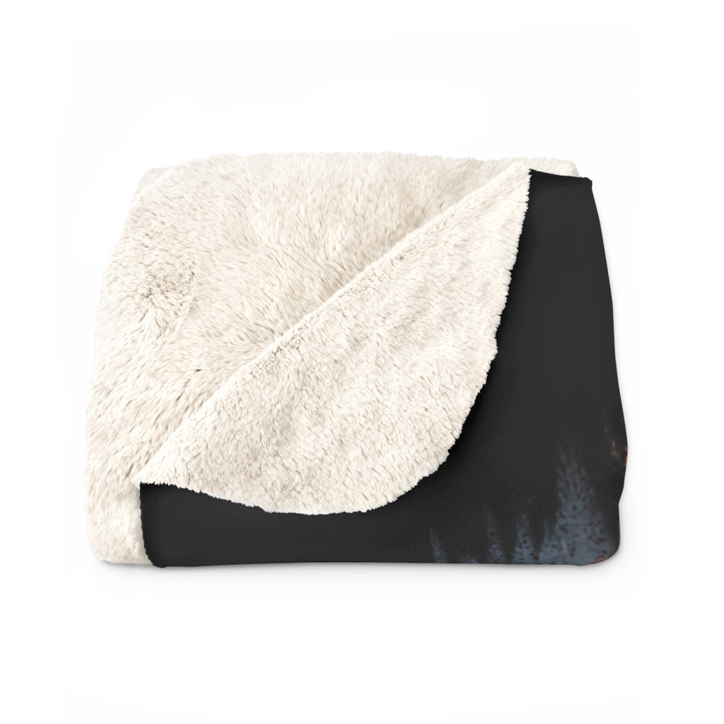 We Stay Pumping Sherpa Blanket – Oilfield Blue Collar Throw Blanket